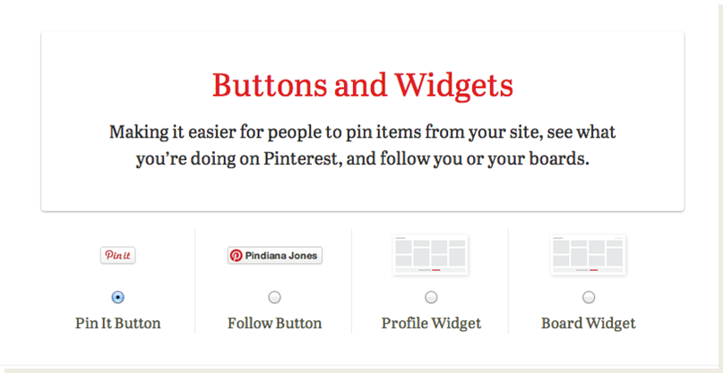 new pinterest business accounts widgets