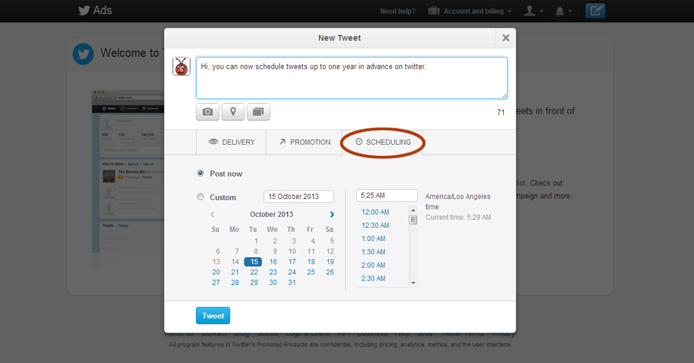 twitter scheduling blog