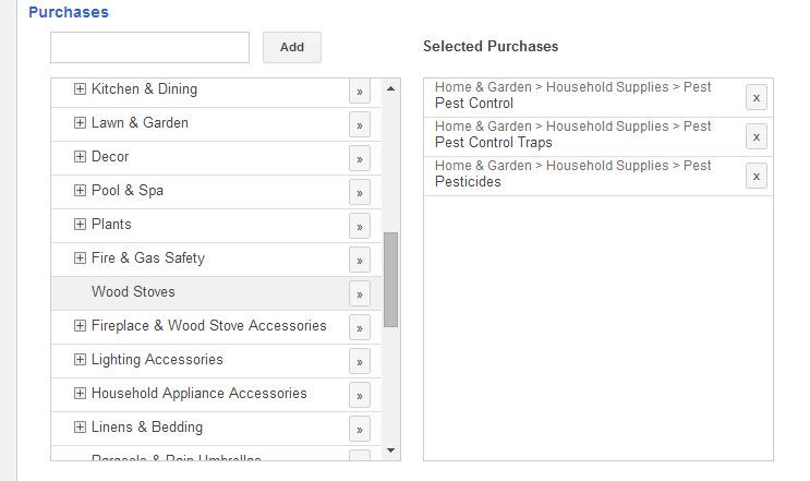 Purchases Targeting GSP