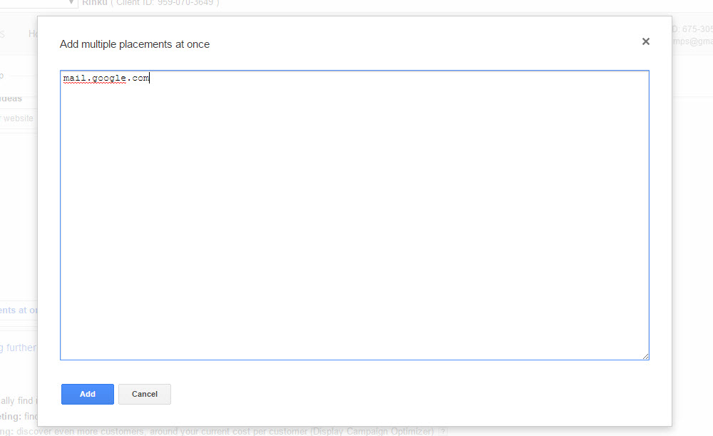 add mail.google.com to placements